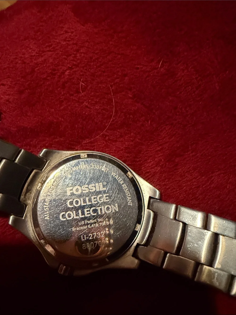 Fossil Men’s College College Stainless Steel Watch with Orange Dial